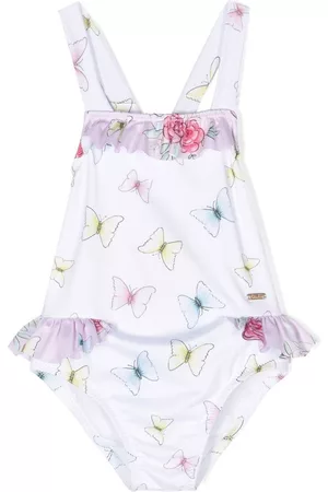 PATACHOU Bañador con mariposa estampada y volantes