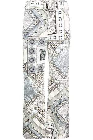 Etro Pantalones rectos con estampado patchwork
