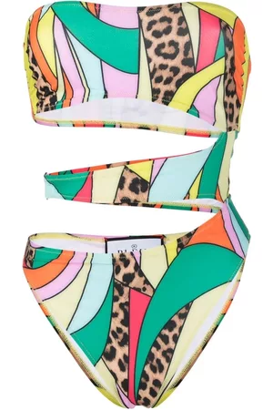 Philipp Plein Monokini con diseño patchwork