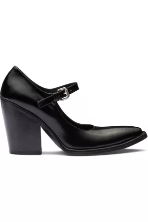 Prada Zapatos de tacón de 95mm con efecto cepillado