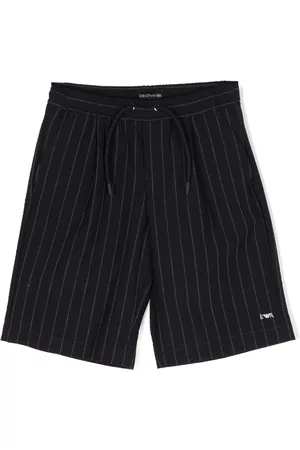 Emporio Armani Bermudas a rayas con logo bordado