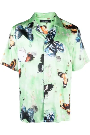 Nahmias Camisa con motivo de mariposas