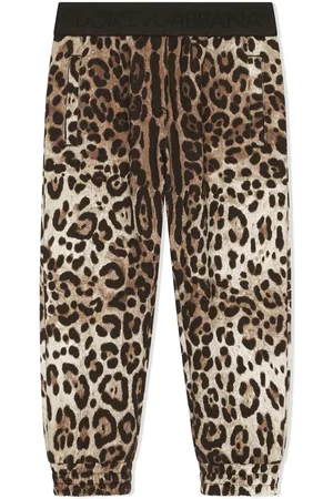 Dolce & Gabbana Pantalones de chándal con estampado de leopardo