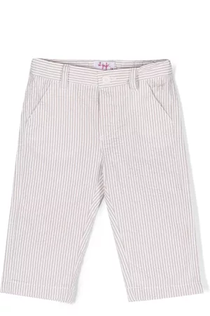Il gufo Pantalones con logo bordado y rayas