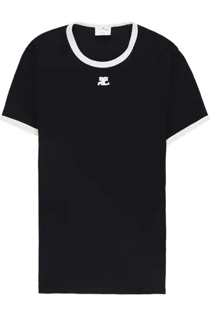 Courrèges Camiseta con diseño en contraste Bumpy