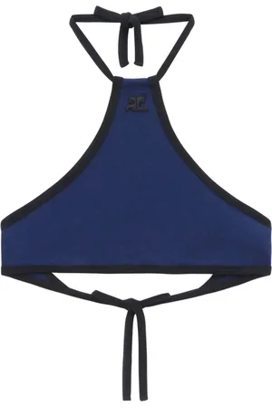 Courrèges Top corto con cuello halter