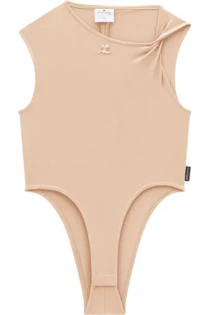 Courrèges Body con detalle retorcido y logo