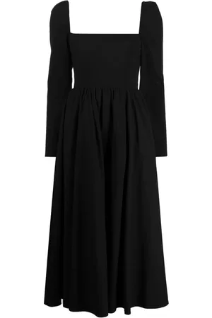 Reformation Vestido Elly midi con cuello cuadrado