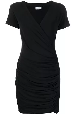 Gianfranco Ferré Vestido con detalle fruncido 2000