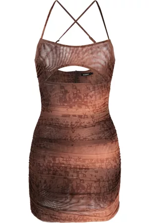 MISBHV Vestido corto con motivo de letras