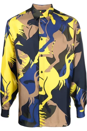 FERRARI Camisa con motivo militar