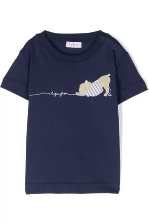 Il gufo Camiseta con perro estampado