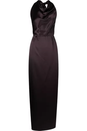 Voz Vestido largo con cuello halter