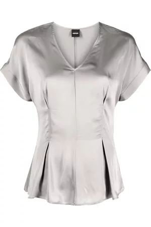 Aspesi Blusa acampanada con acabado satinado