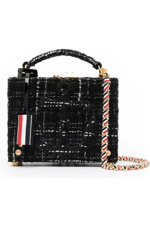Thom Browne Bolso shopper de tweed mini