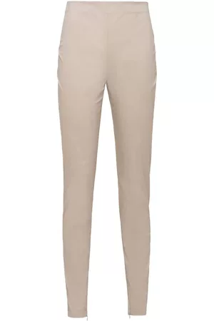 Prada Pantalones de popelina de talle alto