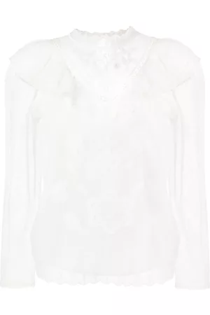 Twin-Set Blusa bordada de malla