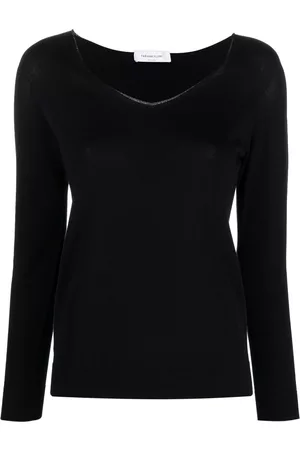 Fabiana Filippi Jersey con cuello en V y purpurina
