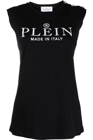 Philipp Plein Top sin mangas con logo estampado