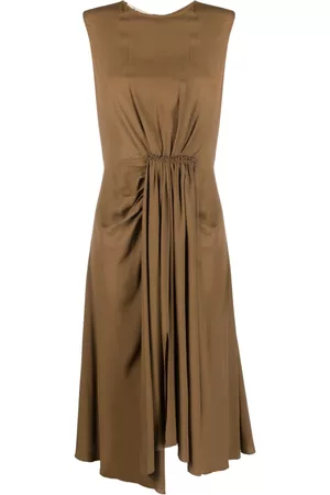 BLANCA Vestido sin mangas con detalle fruncido