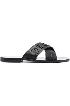 Philipp Plein Sandalias con puntera abierta y logo