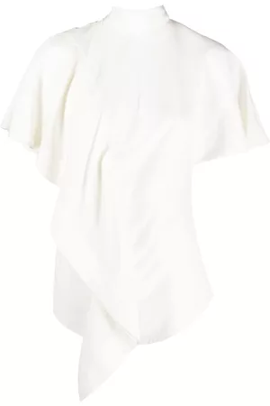 Colville Blusa con volante y cuello vuelto