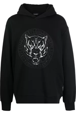 Philipp Plein Sudadera con capucha y tigre estampado