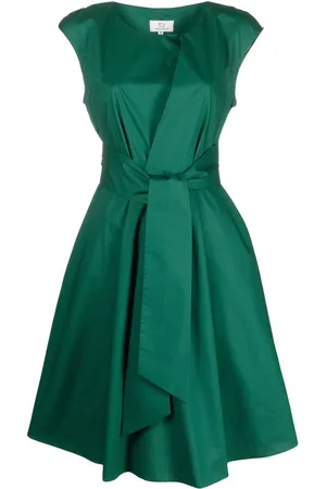Woolrich Vestido midi con cintura lazada