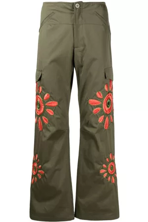 Bluemarble Pantalones rectos cargo bordados