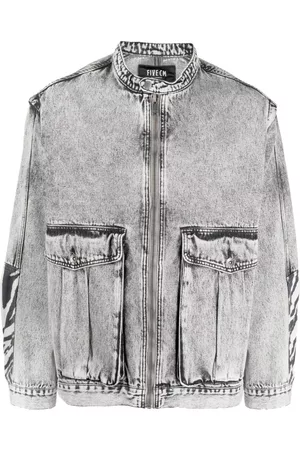 FIVE CM Chaqueta vaquera sin cuello