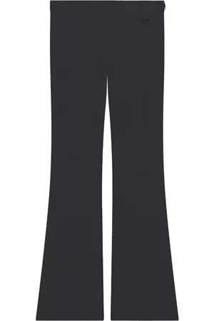 Courrèges Pantalones acampanados con logo bordado