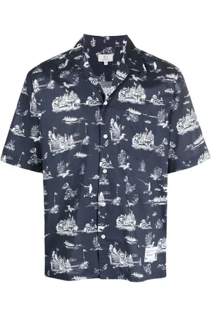 Woolrich Camisa con motivo de paisaje