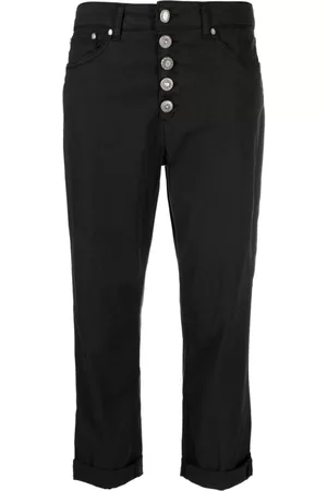 Dondup Pantalones capri con cierre de botón
