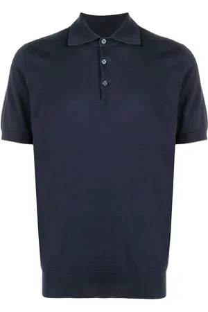 Brunello Cucinelli Polo de punto fino de manga corta