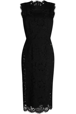 Dolce & Gabbana Vestido con capa de encaje