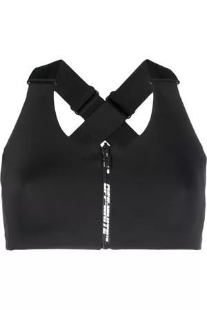 OFF-WHITE Sujetador deportivo con logo y cremallera