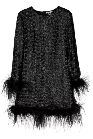 Gilda & Pearl Vestido Seraphina con ribete de plumas