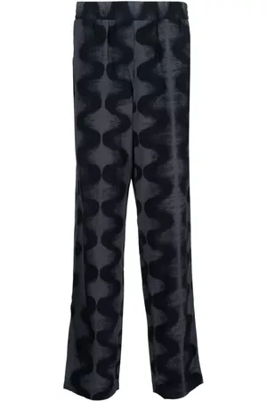 Alexander McQueen Pantalones rectos con motivo abstracto