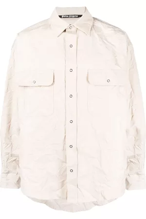 Palm Angels Camisa con logo estampado y manga larga