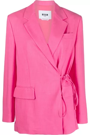 Msgm Blazer Coarse con diseño cruzado