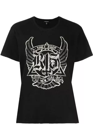 R13 Camiseta con motivo gráfico y manga corta