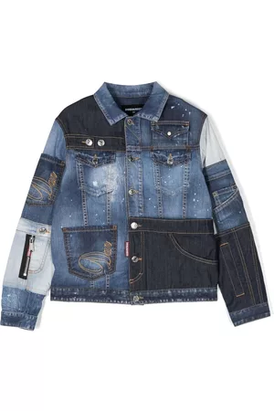 Dsquared2 Chaqueta vaquera con diseño patchwork