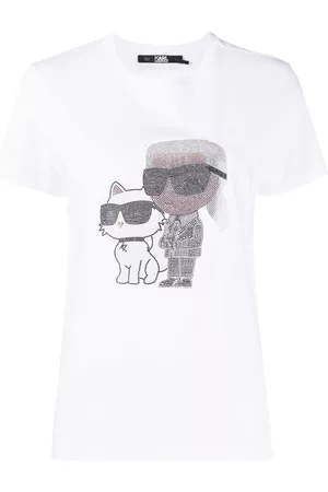 Karl Lagerfeld Camiseta Ikon con strass