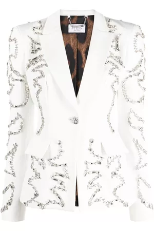 Philipp Plein Blazer con botones y apliques de cristal
