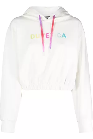 Duvetica Sudadera corta con capucha y logo