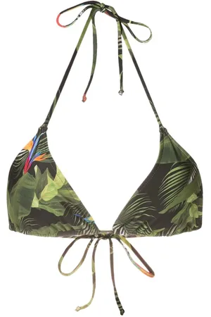 Lygia & Nanny Top de bikini Hanna con hojas estampadas
