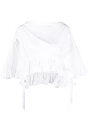 Comme des Garçons Blusa drapeada con volantes 2010