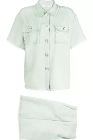 B+AB Camisa con borde deshilachado