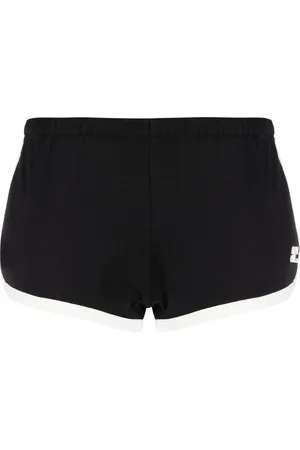 Courrèges Pantalones cortos con ribete en contraste y logo