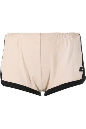 Courrèges Pantalones cortos con ribete en contraste y logo